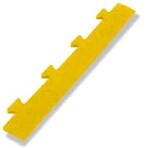 dirbtuvių grindų / grindų modulio krašto tėvas. PVC. geltonas 480x70x8mm meninis plastikas