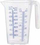 clear measuring can ,jug/pouring pitcher 0.25l. scale. with spout pressol
