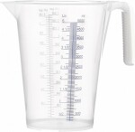 clear measuring can ,jug/pouring pitcher 5l. scale. with spout pressol
