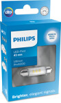 двухцокольная лампа 12V PHILIPS LED 4000K Ultinon Pro6000 43mm SV8,5-8 12V C5W 11866-CU60-X1
