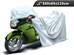 Moottoripyörän suojapeite vasen 220x95x110cm 3-kerroksinen heijastimilla carmotion