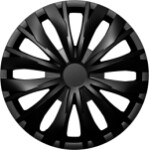 wheel cover, model: Optic, 15toll, paint: black, 4pc set of