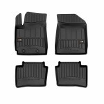 rubber mats (rubber / tpe, set., 4pc, paint black) suitable for: HYUNDAI I10 III 09.19-