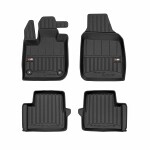 rubber mats (rubber / tpe, set., 4pc, paint black) suitable for: FIAT 500E 10.20-