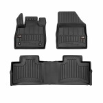rubber mats (rubber / tpe, set., 3 pc, paint black) suitable for: RENAULT ESPACE V 02.15-