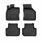 rubber mats (rubber / tpe, set., 4pc, paint black) suitable for: VW GOLF SPORTSVAN VII 02.14-