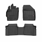 rubber mats (rubber / tpe, set., 3 pc, paint black) suitable for: TOYOTA PRIUS C 12.11-