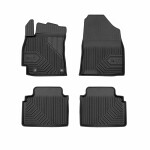 mats rubber, 4pc  No. 77, front - rear, tpe, set, paint black, suitable for: HYUNDAI ELANTRA VII 03.20-, Limuzyna / sedan