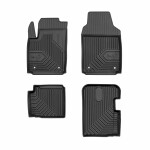 mats rubber, 4pc  No. 77, front - rear, tpe, set, paint black, suitable for: FIAT 500E 10.20-, Hatchback