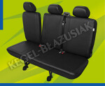Van Seat cover black leather DV3 SPLIT 'PRACTICAL'