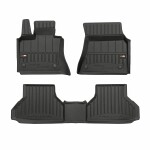 rubber mats (rubber / tpe, set., 3 pc, paint black) suitable for: BMW X6 (E71, E72) 06.07-07.14