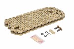 chain 520 ERV7 hiper reinforced, number link: 112, type seal: X-RING, golden, connection method: zakuwka suitable for: HUSQVARNA SM; KAWASAKI ZX-6R; KTM RC; YAMAHA YZF-R3 125-636 1998-2020