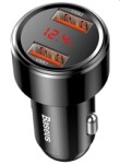 laadija auto BASEUS MAGIC 2X USB QC 3.0 45W (must)