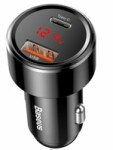 charger car BASEUS MAGIC USB + USB-C QC 4.0 PD 45W (black)