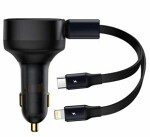 charger car USB-C + LIGHTNING 3A, 30W (black)