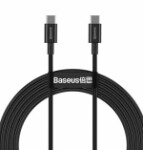 kabel för laddare usb-c - usb-c 100w, 2m (svart)