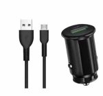 charger car phone FAST QC 3.0 + cable MICRO USB (black)