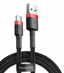 Baseus cafule cable durable nylon cable usb / usb-c qc3.0 2a 2m black-red (catklf-c91)