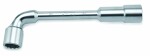 Wrench socket, Double sided/a, fajkowy, przelotowy, dimensions meter: 13 mm, dimensions: 13, finish: chrome satiin, Swivel Handle: metal