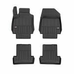 rubber mats (rubber / tpe, set., paint black) suitable for: RENAULT CLIO III 05.05-12.14