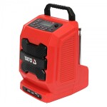 portable radio with battery 18V, set of pole batteries