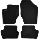 floor mats, 4pc, velour, set, paint black, suitable for: CITROEN C4 II, DS4 11.09-, sedan
