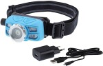 head lamp rechargeable 5w cob-led. 350lm. zoom. ik08. ip65 vision