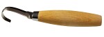 Wood carving knife Morakniv 164, 13mm radius stainless steel blade, leather sheath, left-hand model