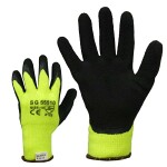 XDE555/10 вязанные перчатка, обрезиненная+soev