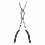 sharp nose pliers long bended 350mm. with joint jbm