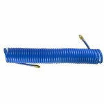 pneumatic spiral hose inner 10mm. outer 15mm. length 15m. 3/8" thread 360° jbm
