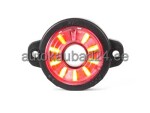 LED-Габаритная фара красный  круглая   12/24V  60,5MM центральное отверстие