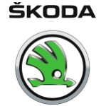 Keyring Skoda, leather, metal with logo