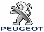 Võtmehoidja Peugeot, nahast, metallist logoga.