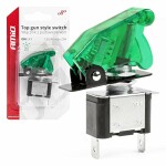 switch with lid green with lighting 12/24V 20A Amio