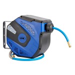 reel air hose 12+1m. 9.5mm. 3/8"blue closed plastic body jbm