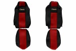 Seat cover Classic (red, material velour) suitable for: MAN TG