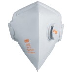 Respirators uvex silv-air classic 3210 ffp2, salokāma maska ​​ar vārstu, balts, 3 gab iepakojumā