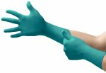 Disposable nitrile and neoprene gloves Ansell Microflex 93-260, size L (8,5-9), 50 pcs box, textured fingers, green, 0,20mm thick