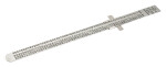 Flexible stainless steel ruler with pocket clip 160mm