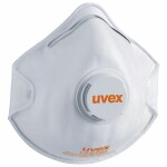 hengityssuojain Uvex silv-Air classic 2210 FFP 2, esimuotoiltu venttiilillä, valkoinen, 3kpl pakkauksessa