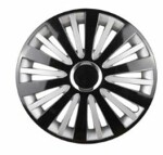 dekoratyvinis skydas lengvajam automobiliui falcon black - sidabrinis 16" 4 vnt