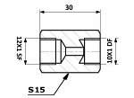 connection brake pipe inner. 12X1 SF - inner. 10X1 DF
