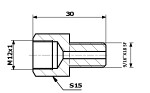 anslutningsbromsrör internt. 12x1 sf - utv. 9/16x18 sf