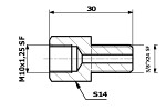 connection brake pipe inner. 10X1,25 SF - outside. 3/8X24 SF