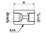 connection brake pipe inner. 10X1 SF - inner. 12X1 DF