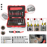 34-osainen 1/4" + 10 mm Torx- ja sisäkuusiokulmaruuvien irrotussarja ks tools