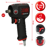 1/2" powerful compressed air impact wrench minimonster xtremelight, 1390 nm