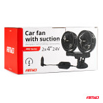 fan for Passenger car double 24V with suction cup