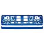 license plate frame plastic, metallic blue